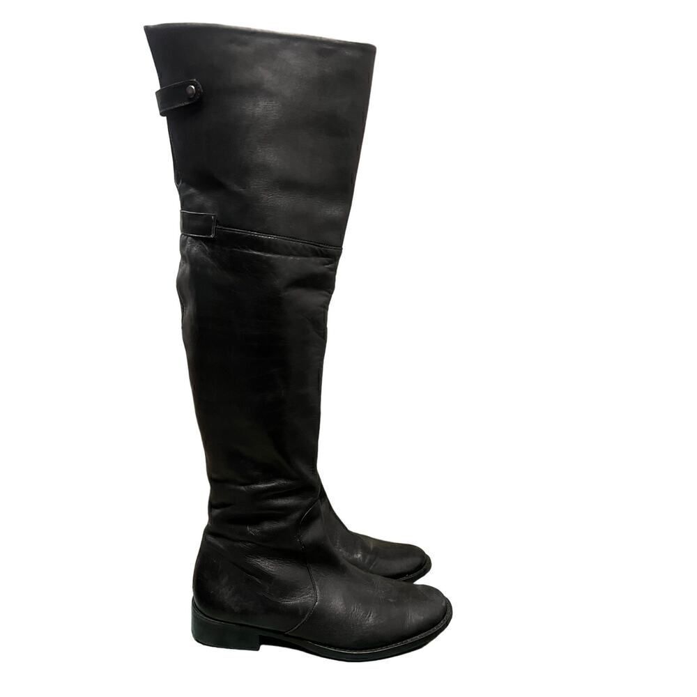 MATISSE BLACK LEATHER KNEE HIGH BOOTS SIZE 8.5